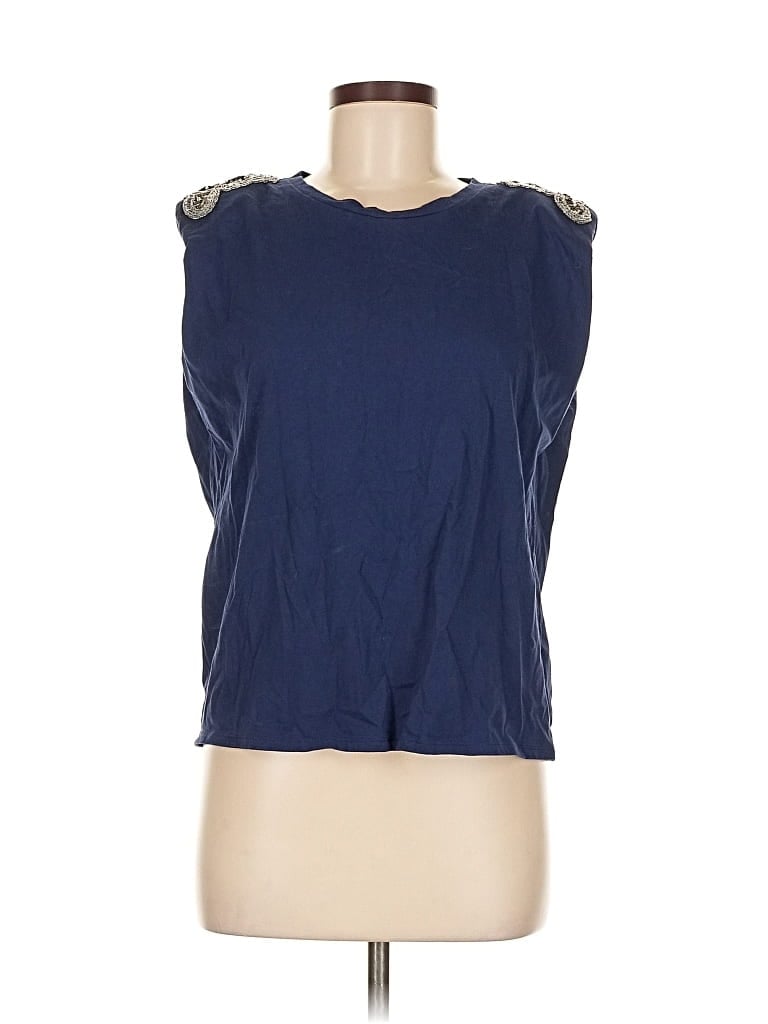 EXPRESS Pre-owned Sleeveless Top Blue Scoop Neck Tops