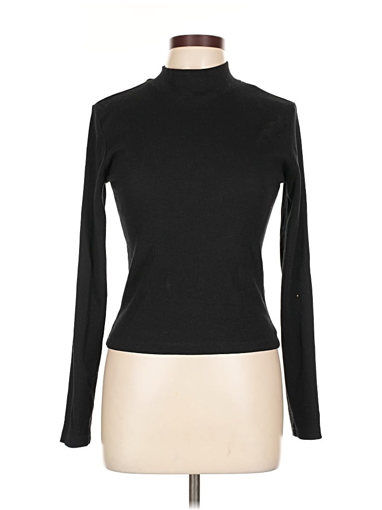 Pre-owned Allsaints Turtleneck Sweater In Black