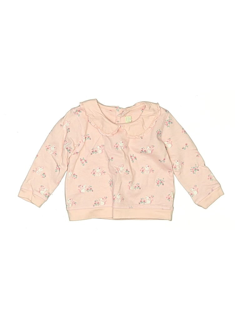 Pre-owned Jojo Maman Bébé Babies' Zip Up Hoodie In Pink