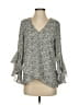 Vince Camuto 100% Polyester Gray 3/4 Sleeve Blouse Size XS - photo 1