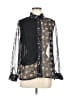 Assorted Brands Black Blue Long Sleeve Blouse Size M - photo 1