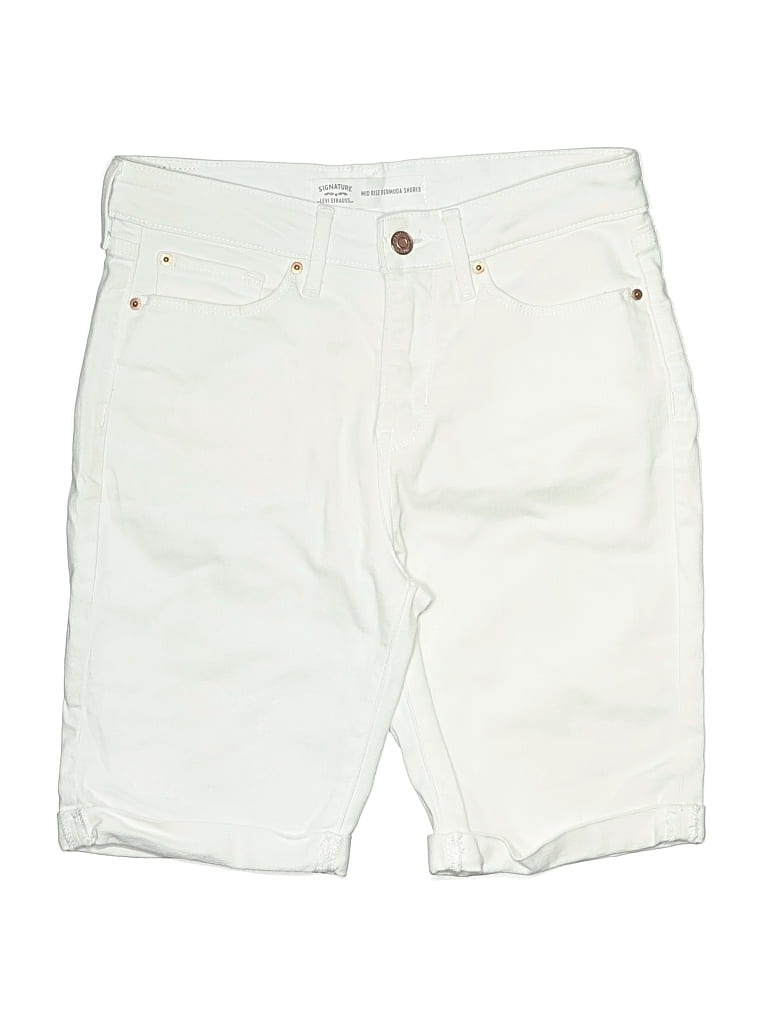 Pre-owned Signature Khaki Shorts In White