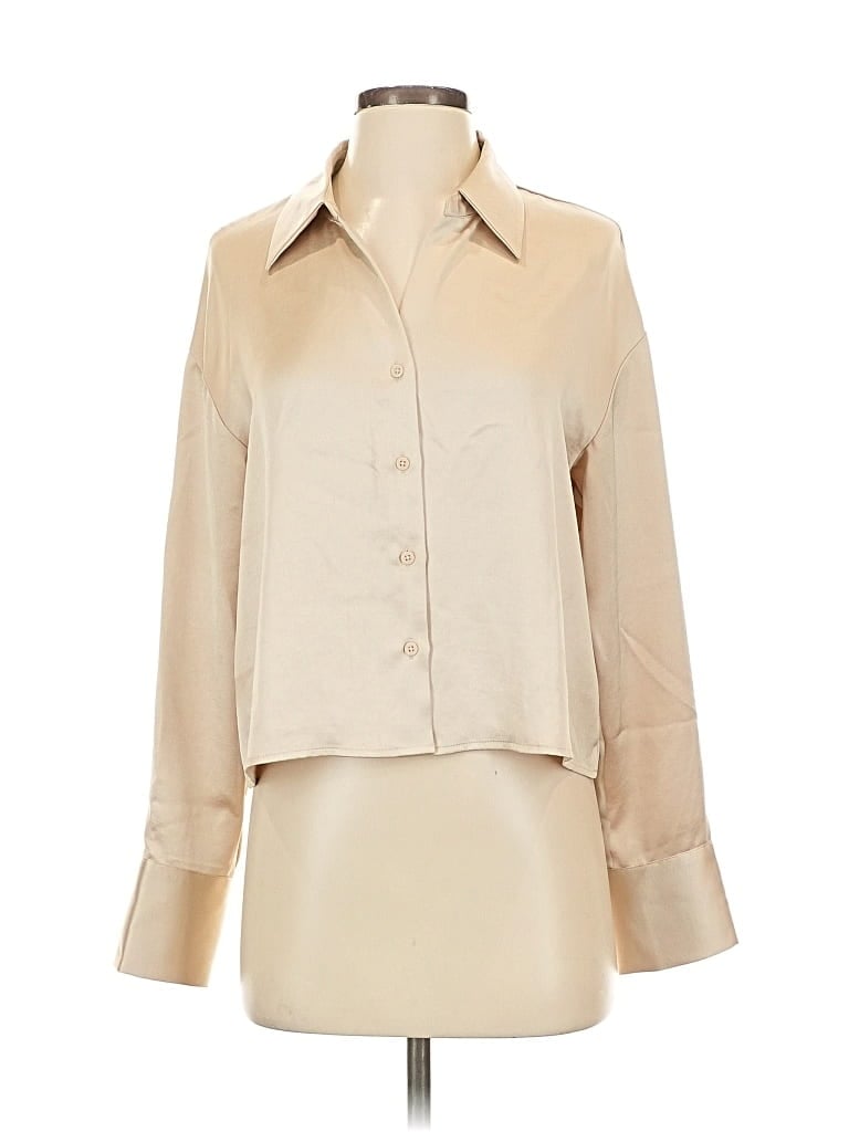 Pre-owned Express Long Sleeve Blouse In Brown