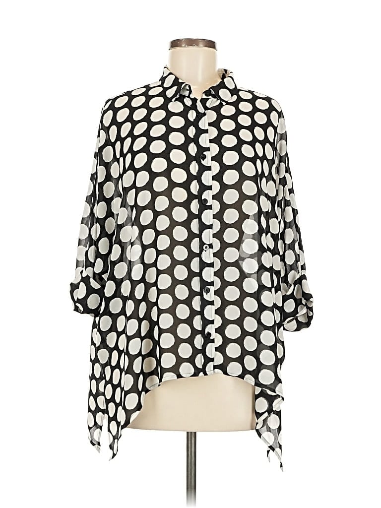 Pre-owned Chico's 3/4 Sleeve Blouse In White