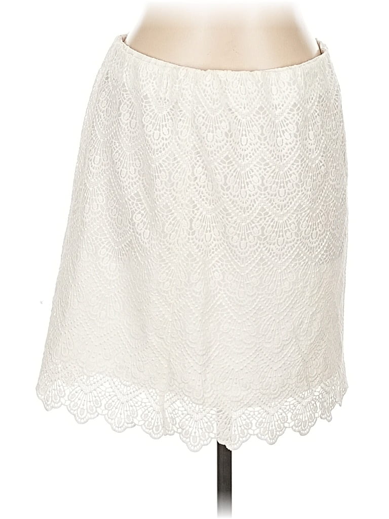 Pre-owned J.crew Factory Store Formal Skirt In White