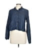 Anthropologie Blue Long Sleeve Button-Down Shirt Size 12 - photo 1