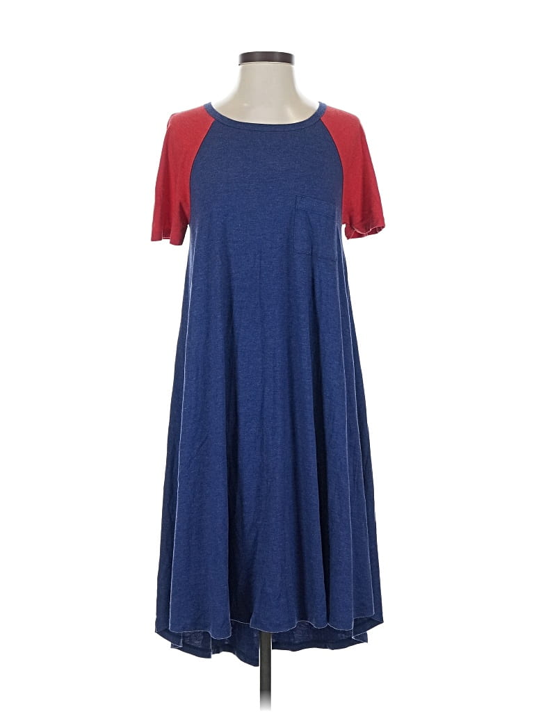 Pre-owned Lularoe Casual Dress In Blue