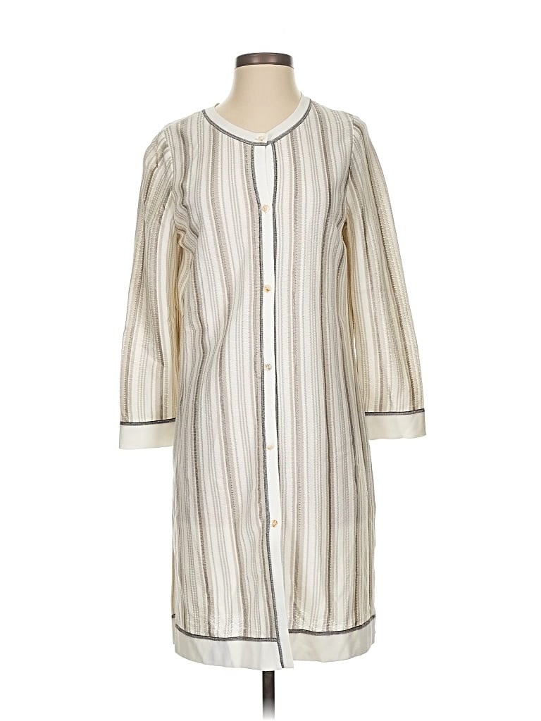 Pre-owned Misook Cardigan Sweater In White