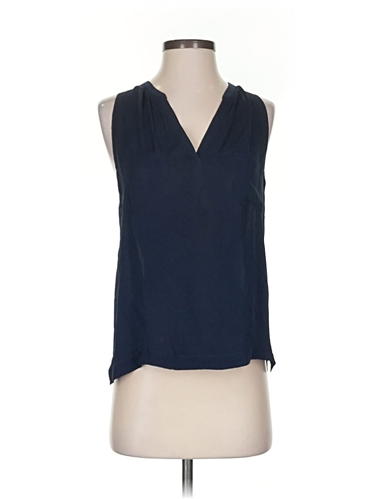 Pre-owned Vince Tank Top Blue Halter Neckline Tops