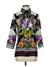 Clover Canyon 100% Polyester Print Black 3/4 Sleeve Blouse Size XS - photo 1