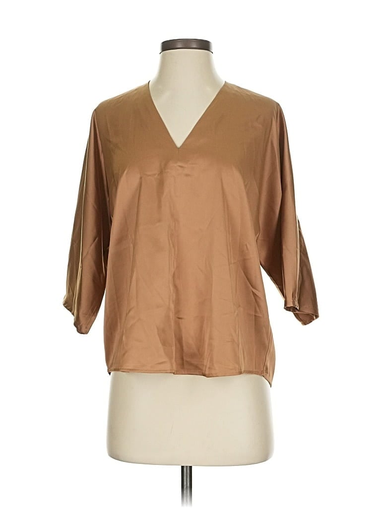 Pre-owned Banana Republic Factory Store 3/4 Sleeve T-shirt In Brown