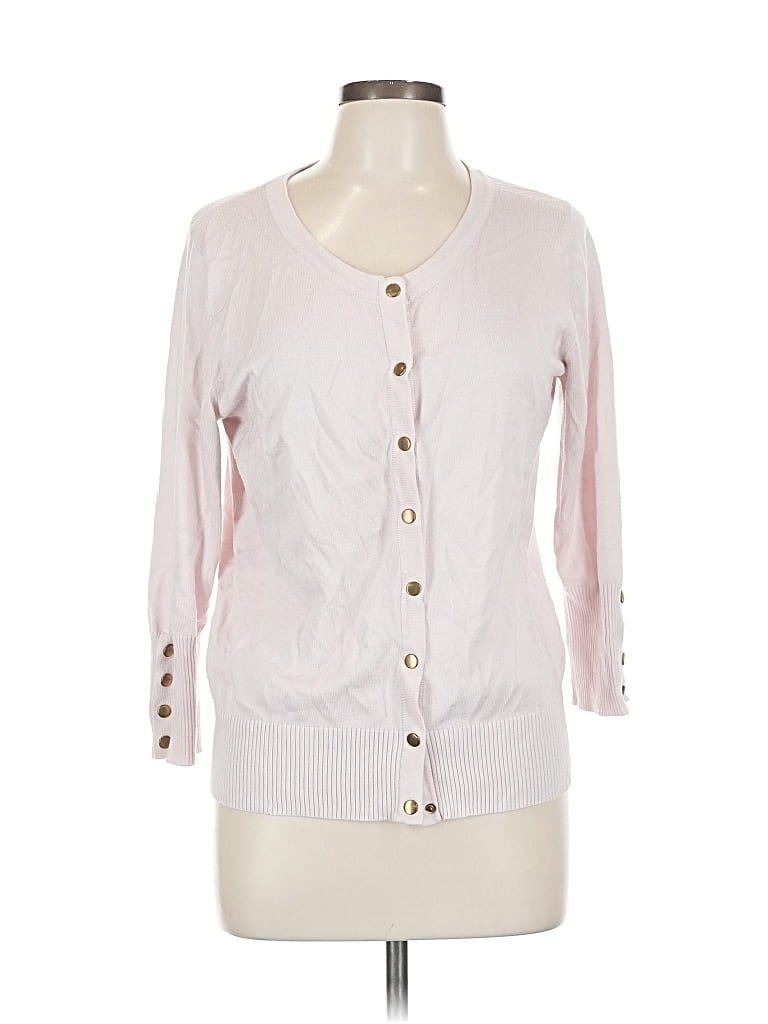 Pre-owned Carmen Marc Valvo Cardigan Sweater In Pink