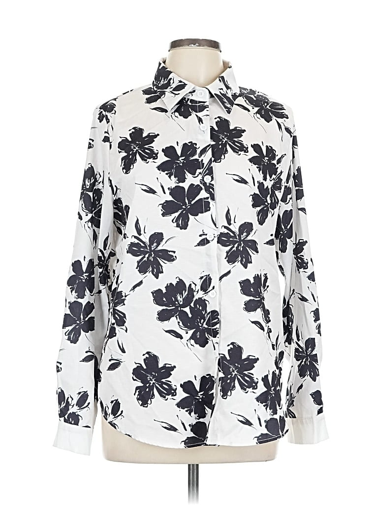 Pre-owned Unbranded Long Sleeve Blouse In White