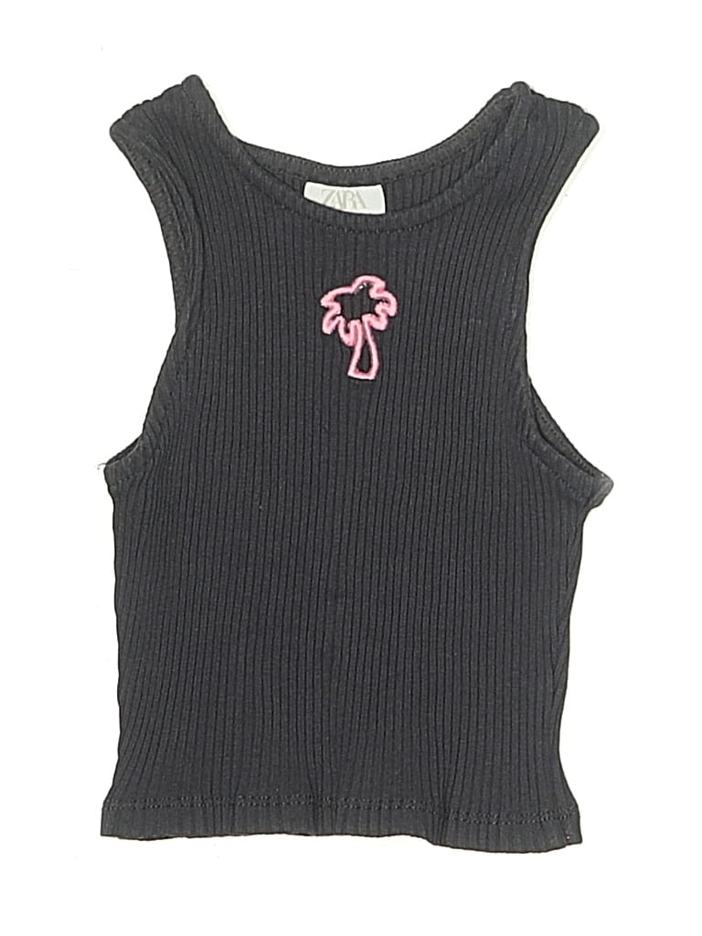 Click to view more detailed imagery on our partner's website Pre-owned Zara Kids' Sleeveless T-shirt In Black