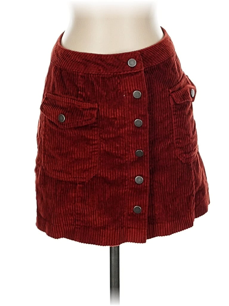 Pre-owned Garage Casual Skirt In Burgundy