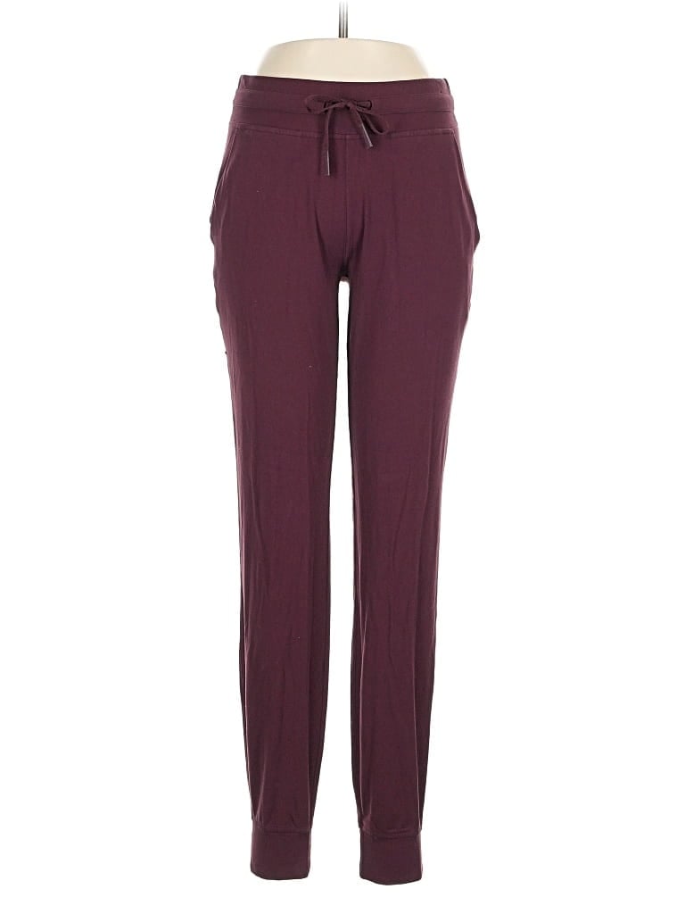 Pre-owned Lululemon Athletica Casual Pants In Burgundy