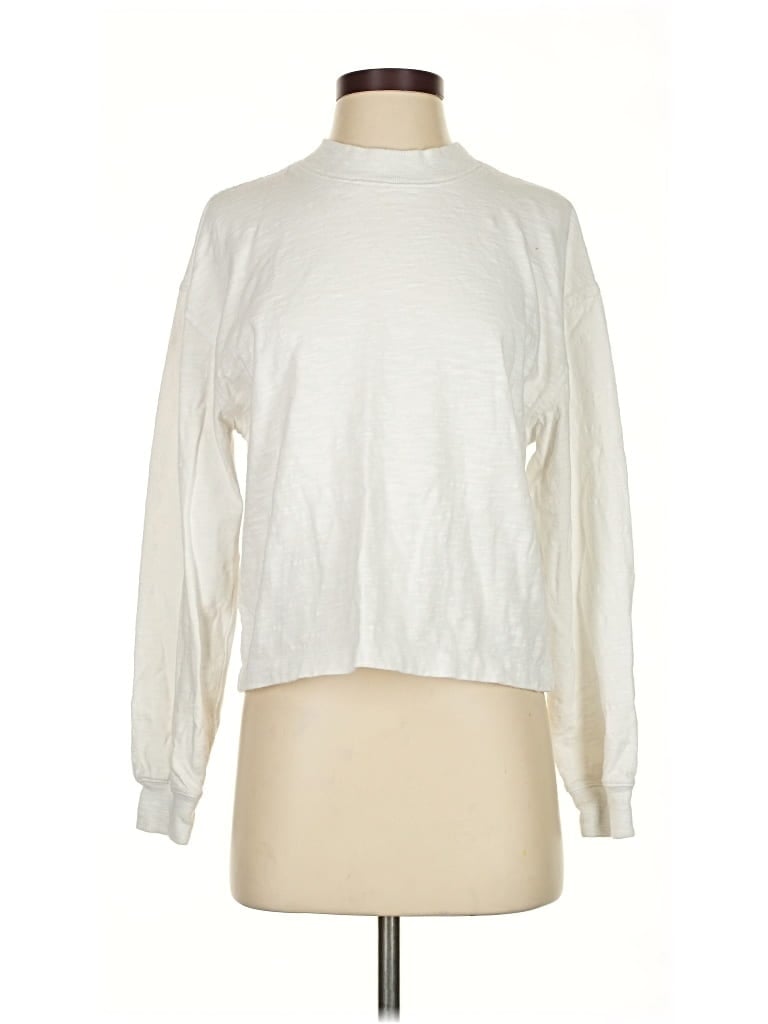 Pre-owned Lou & Grey Long Sleeve Turtleneck In White