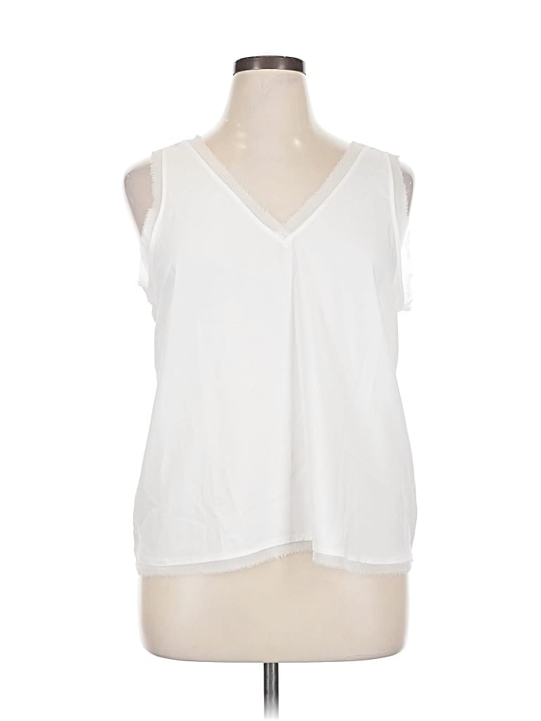 HALOGEN Pre-owned Sleeveless Blouse In White