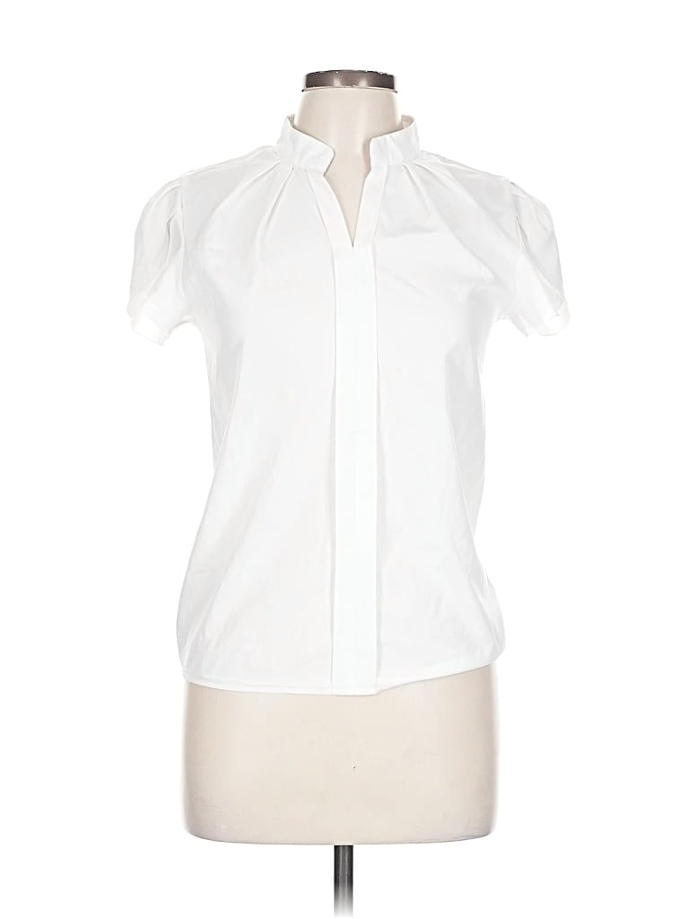 Pre-owned Assorted Brands Short Sleeve Blouse In White