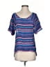 Tolani 100% Silk Blue Short Sleeve Top Size XS - photo 1