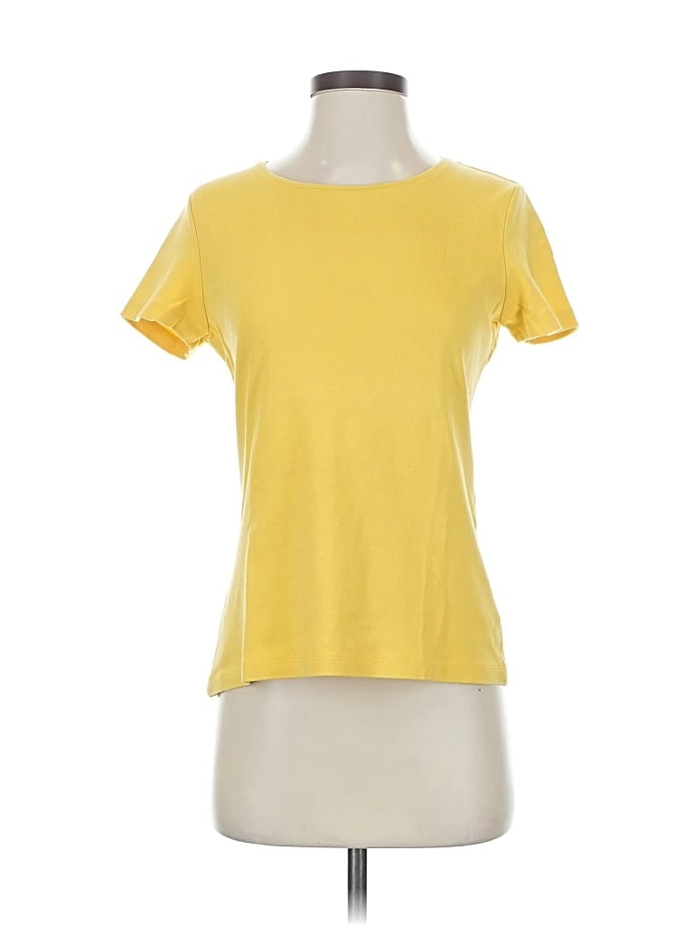 Click to view more detailed imagery on our partner's website Pre-owned Charter Club Short Sleeve T-shirt In Yellow