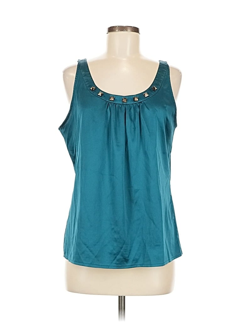 Pre-owned Daisy Fuentes Sleeveless Blouse In Blue