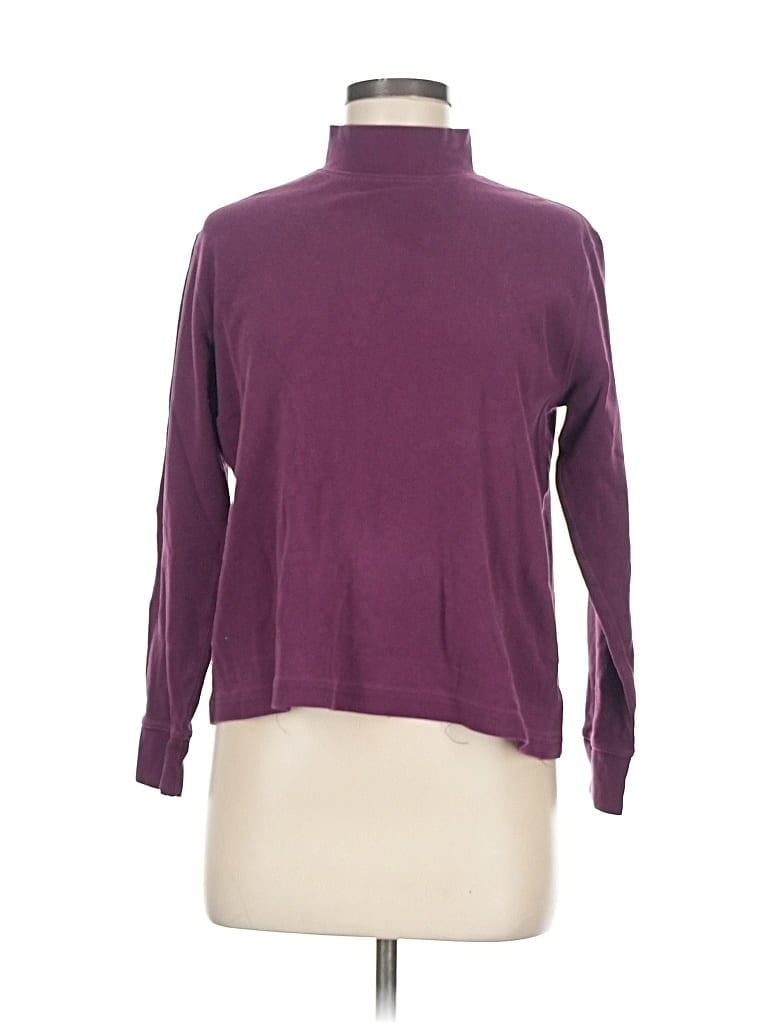 Pre-owned Lands' End Turtleneck Sweater In Purple