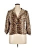 Vamp Animal Print Gold Blazer Size 1X - photo 1