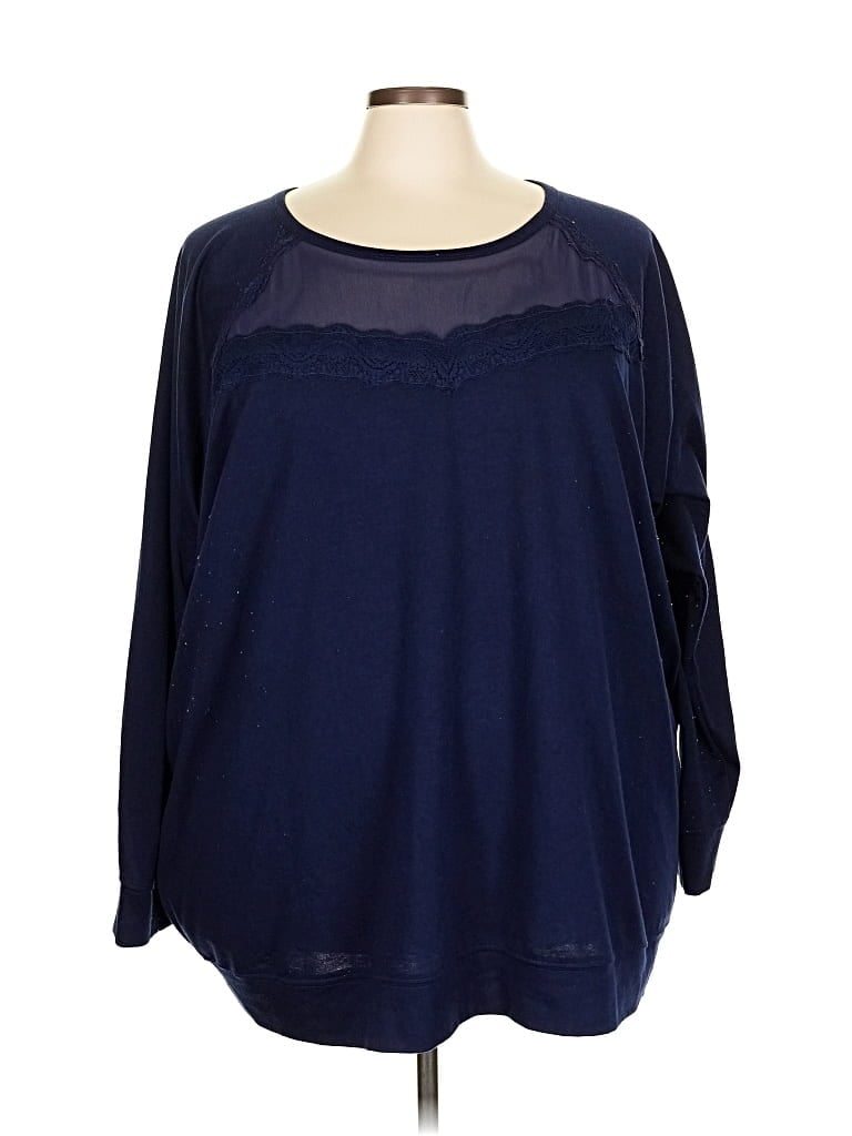 Pre-owned Torrid 3/4 Sleeve T-shirt In Blue