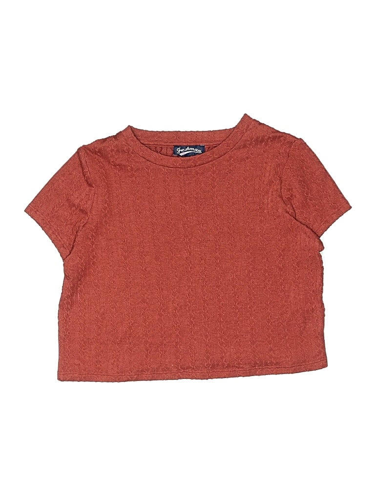 Click to view more detailed imagery on our partner's website Pre-owned Freshman Kids' Short Sleeve Top Orange Crew Neck Tops