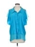 Tracy Reese 100% Silk Color Block Blue Blouse Size S - photo 1