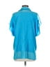 Tracy Reese 100% Silk Color Block Blue Blouse Size S - photo 2