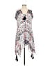 Assorted Brands 100% Viscose Print White Casual Dress Size Sm - Med - photo 1