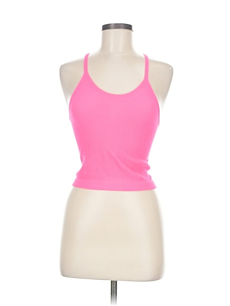 Pre-owned Ododos Tank Top Pink Halter Neckline Tops