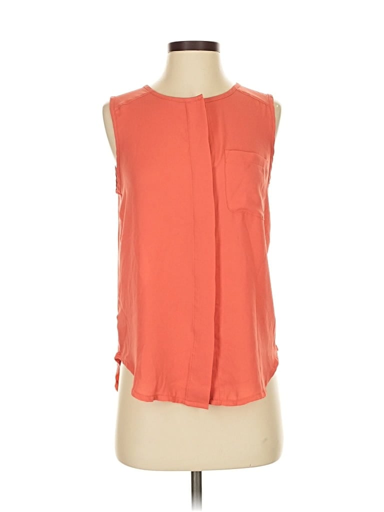 Pre-owned Ann Taylor Loft Sleeveless T-shirt In Orange