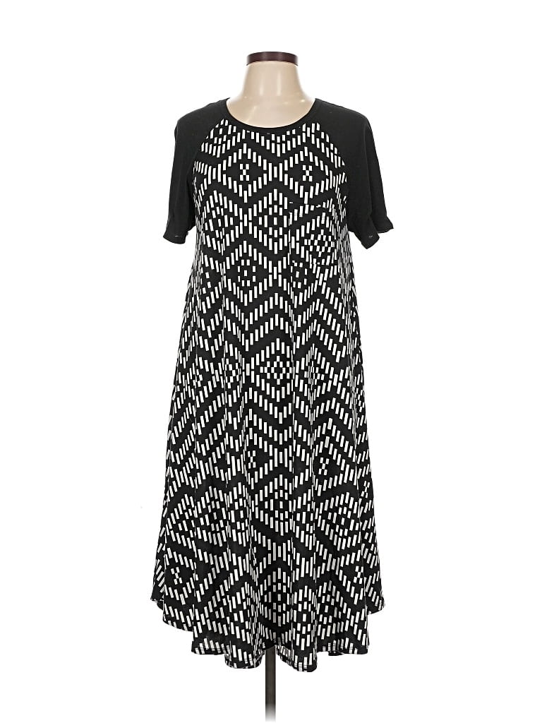 Pre-owned Lularoe Casual Dress In Black