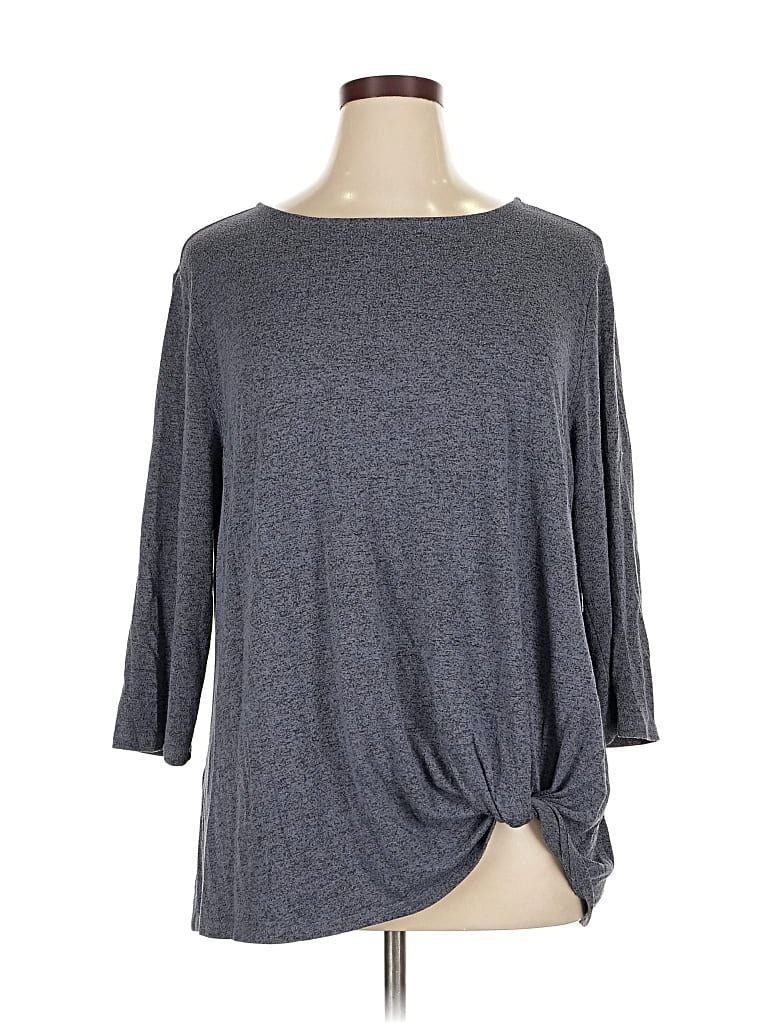 Pre-owned Matty M 3/4 Sleeve T-shirt In Gray