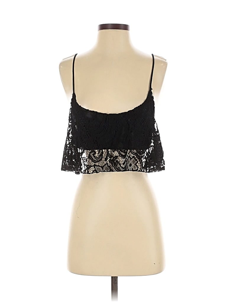 Click to view more detailed imagery on our partner's website Pre-owned Vintage Havana Sleeveless Top Black Halter Neckline Tops