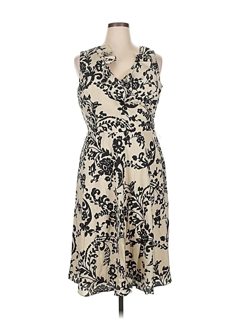 Pre-owned Jones New York Collection Cocktail Dress In White