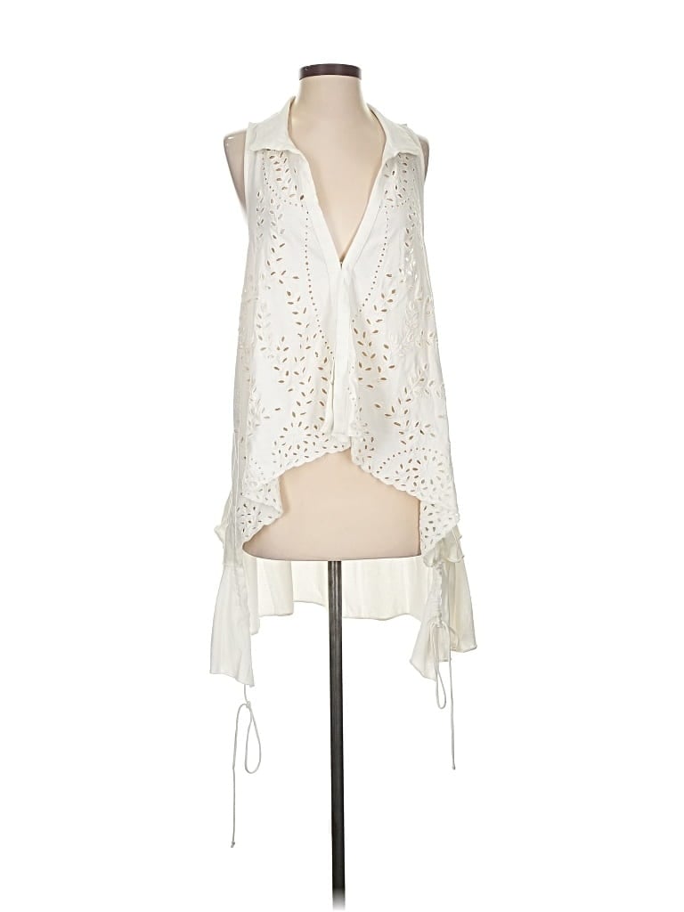 Pre-owned Forever That Girl For Anthropologie Cardigan Sweater In White