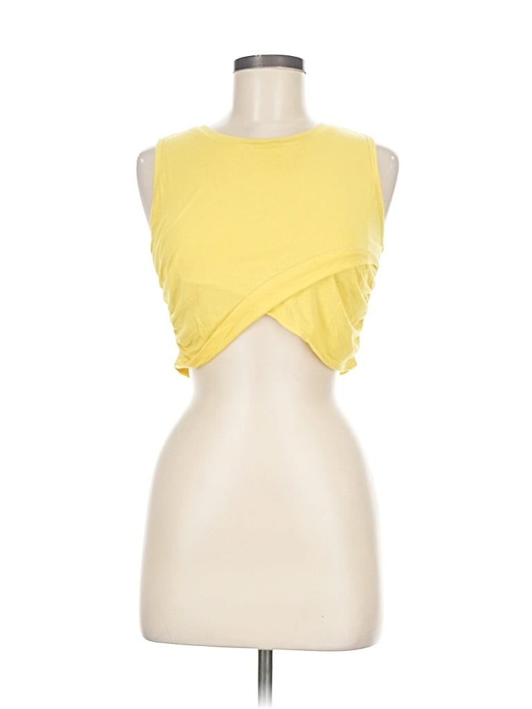 Pre-owned Assorted Brands Sleeveless T-shirt In Yellow