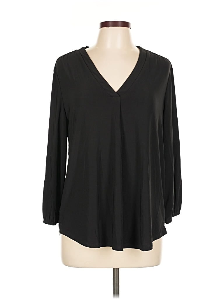 Pre-owned Vince Camuto Long Sleeve Blouse In Black