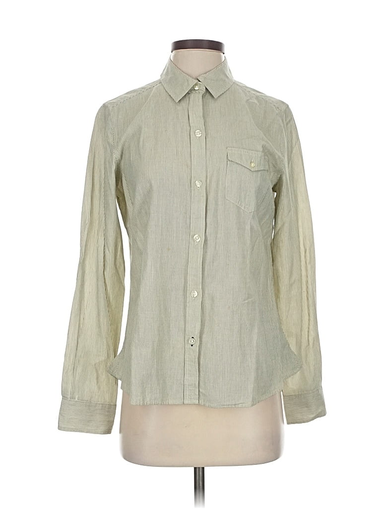 BANANA REPUBLIC Pre-owned Long Sleeve Button Down Shirt In Green