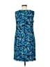 CHRIS McLaughlin 100% Polyester Print Blue Cocktail Dress Size 8 - photo 2