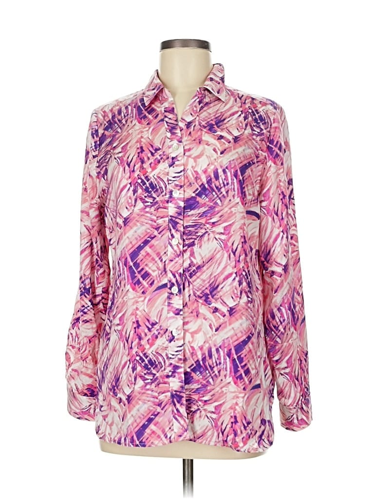 Click to view more detailed imagery on our partner's website Pre-owned Chico's Long Sleeve Blouse In Pink