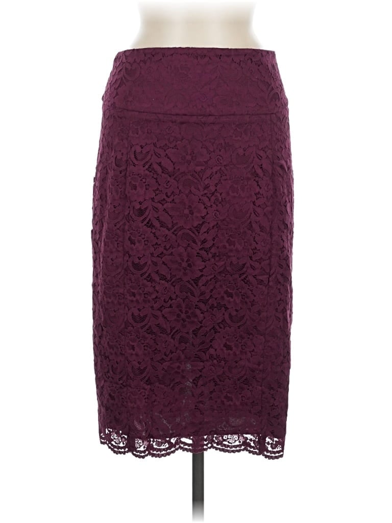 Pre-owned Express Formal Skirt In Burgundy