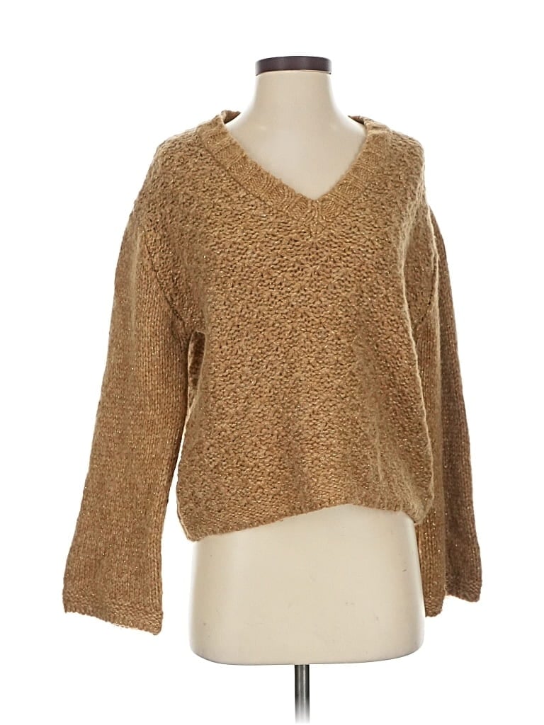 Pre-owned Ramy Brook Pullover Sweater In Brown