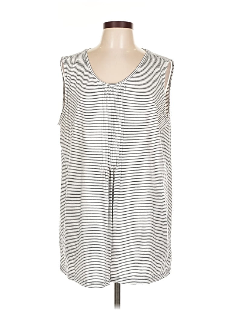 Pre-owned Lands' End Sleeveless Blouse In Gray