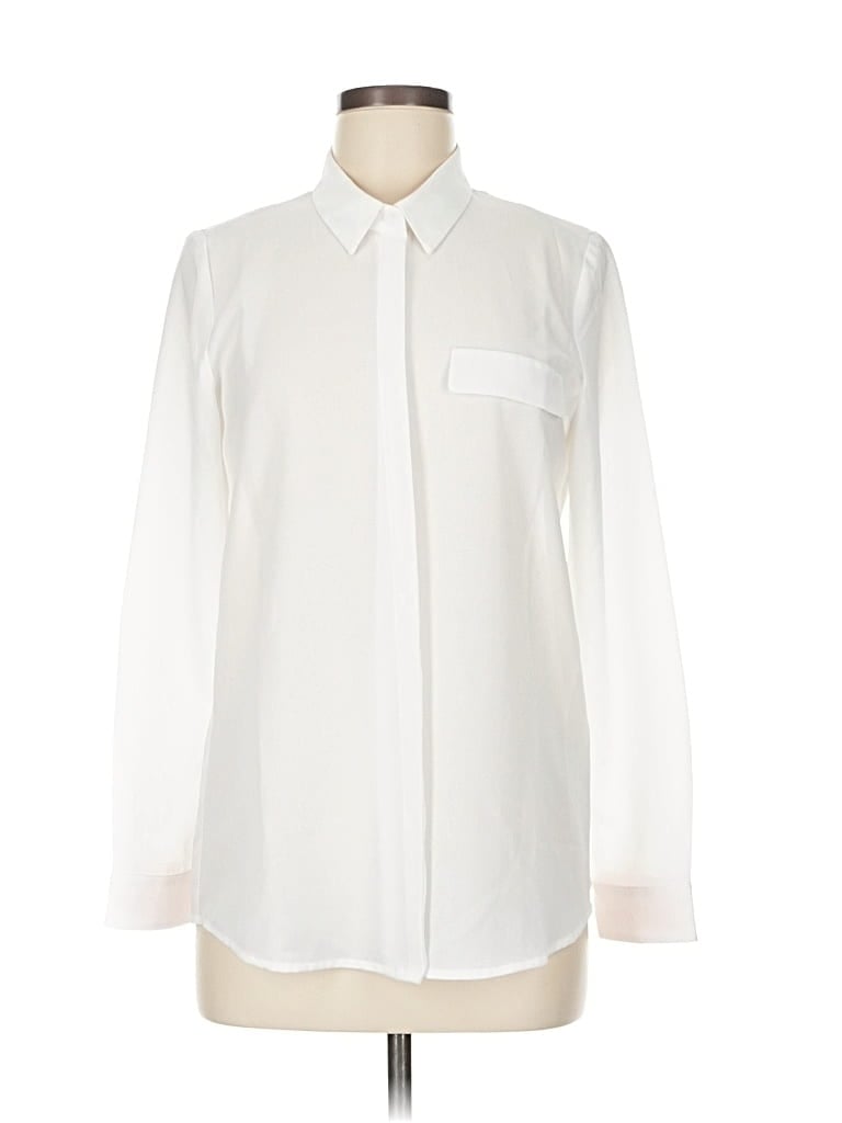 Pre-owned Assorted Brands Long Sleeve Button Down Shirt In White