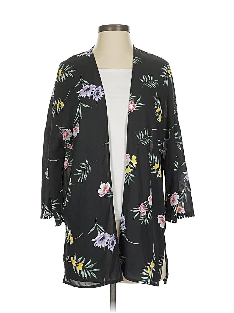 Pre-owned Pink Republic Kimono In Black
